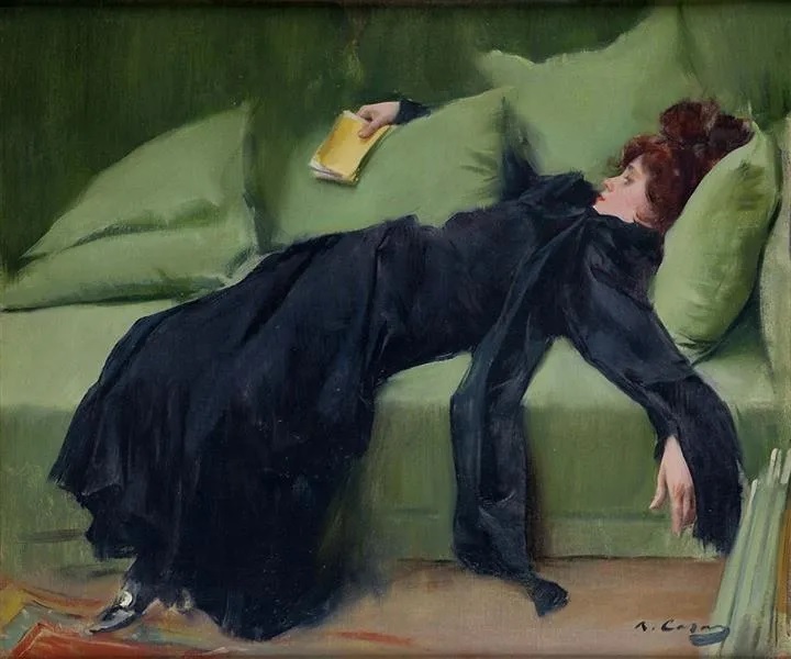 Ramon Casas, Decadent Young Woman After the Dance, 1899