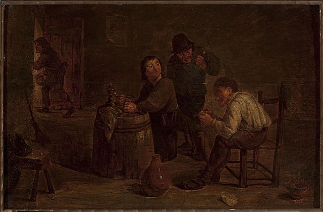 Mattheus van Helmont, Scene in a Tavern. In public domain via Wikipedia Commons